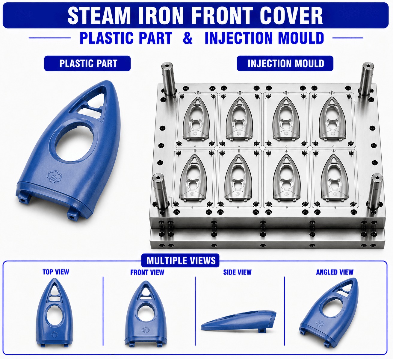 Steam Iron Plastic Front Cover Mould and Moulding Service